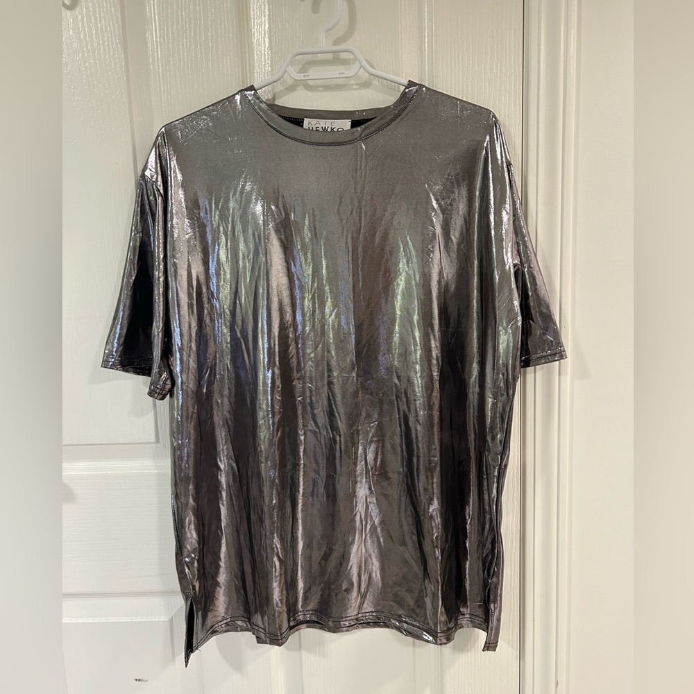 Kate Hewko metallic oversized tshirt
